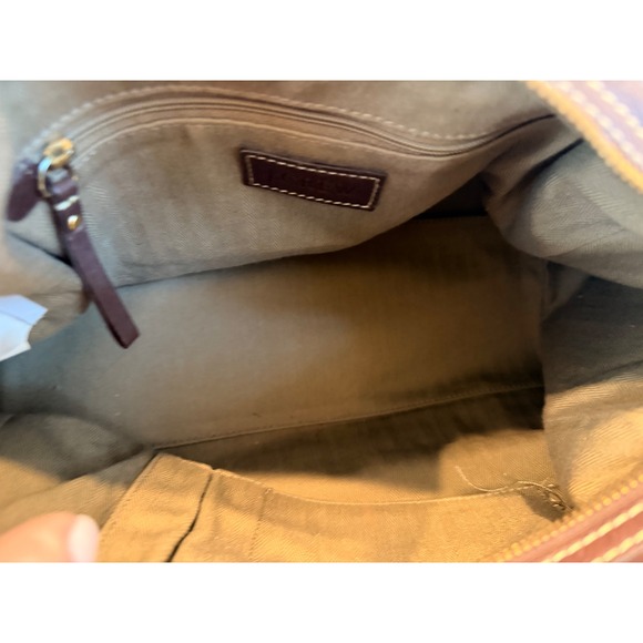 J.Crew Brown Leather Satchel Tassel Handbag Top Handle EUC - Picture 4 of 8